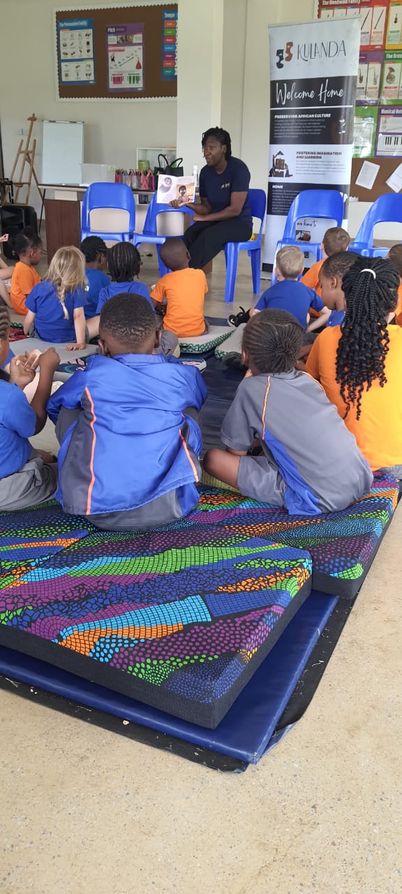 Story time at Trident Prep - Lusaka
