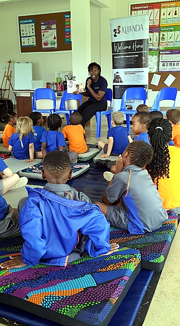 Story time at Trident Prep - Lusaka