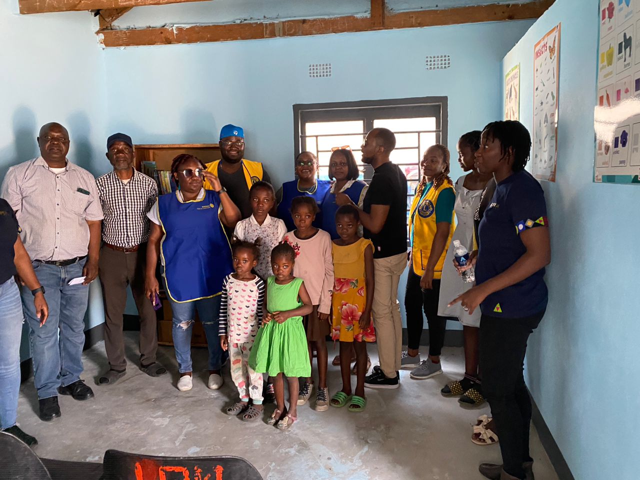 With our Rotary and Lions Club partners at Aisha Community School - Lusaka